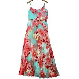 Bisou Bisou Michele Bohbot Women's Fairy Maxi Dress Sleeveless 12 Multi Floral